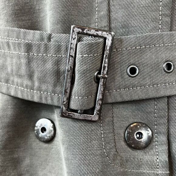 Timberland Waxed Cotton Military Style Trench Coat - Picture 8 of 16